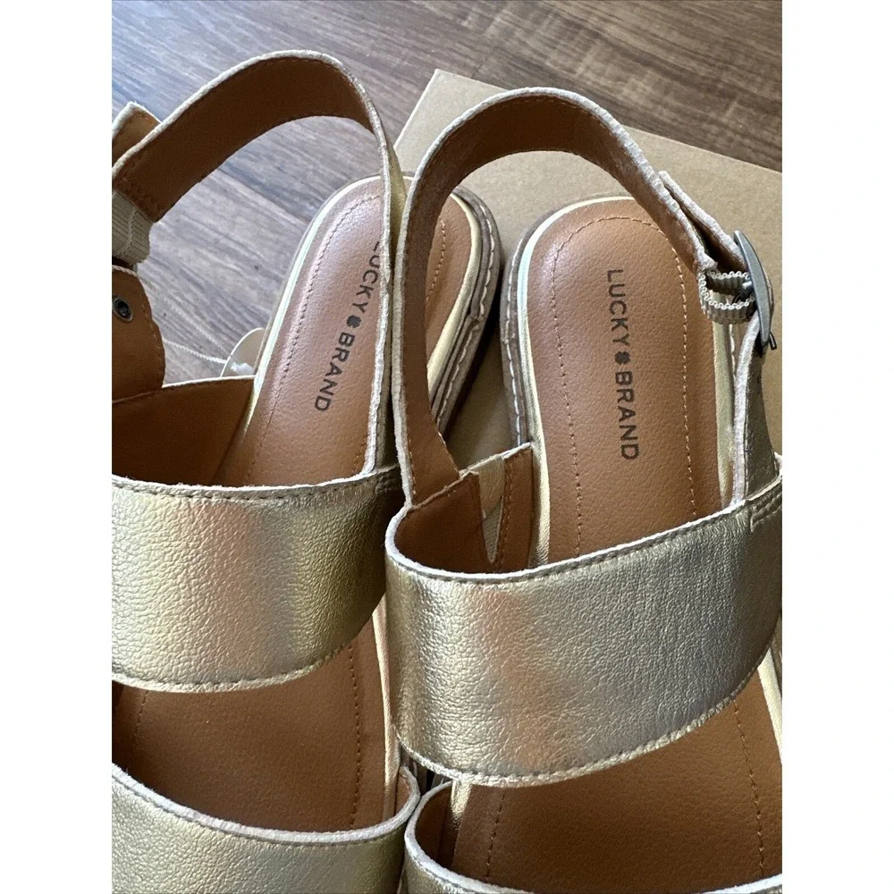 Lucky Brand Sandals 9‎ LP-KAIMANA Metallic Gold